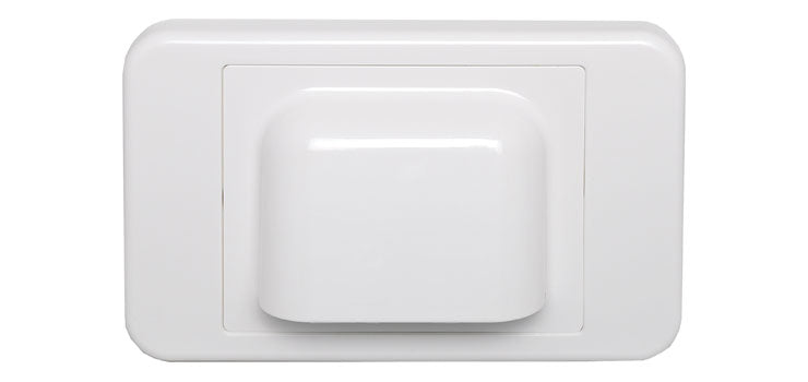 White Slimline Shovel Nose Wallplate