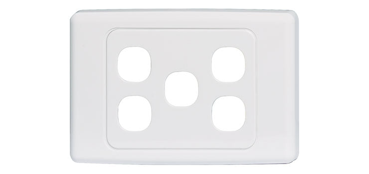 5 Way Clipsal Clip-In Wallplate