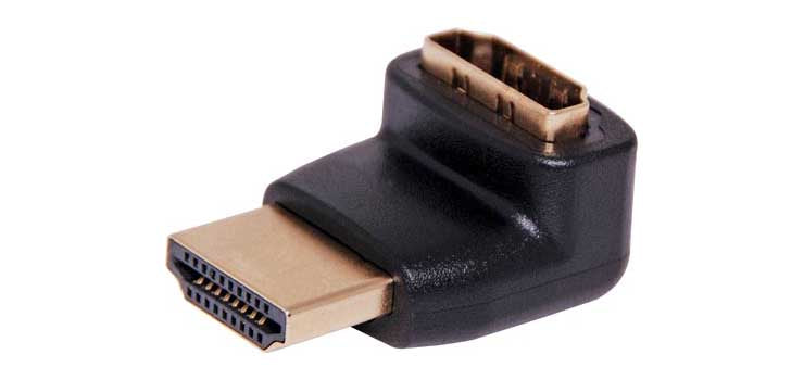 HDMI Right Angle Up Male To Female Adapter