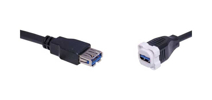 USB 3.0 Clipsal Style Clip-In Mechanism