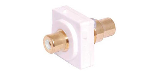 White RCA to RCA Clipsal Clip-In Mechanism