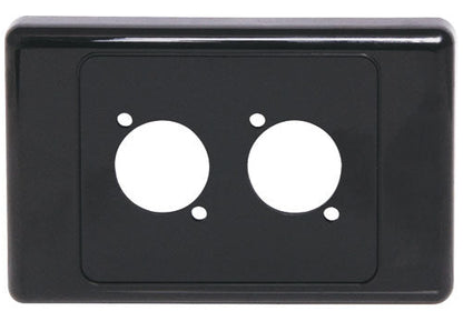 Black Wallplate For Dual D Series Connectors
