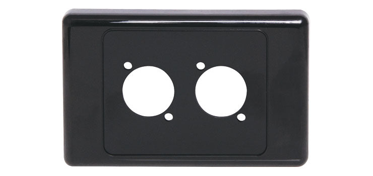 Black Wallplate For Dual D Series Connectors