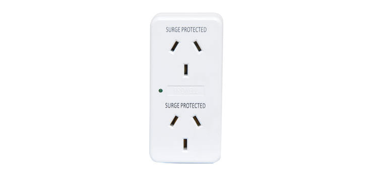 Mains Double Adaptor With Surge Protection