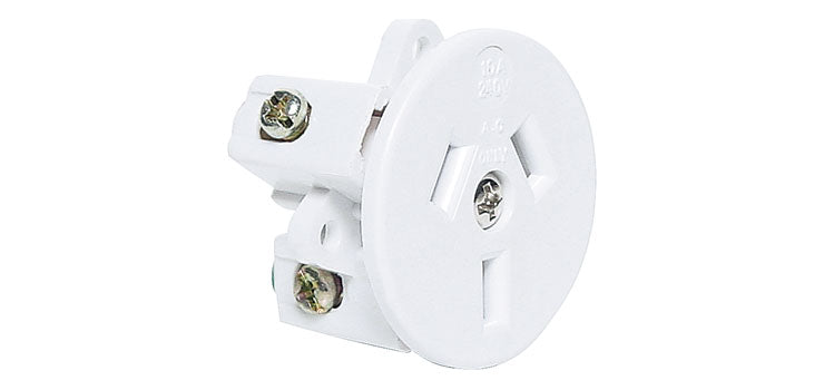 3 Pin 10A Flush Mount Mains Socket (Rear Wire Entry)