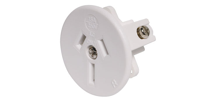 3 Pin 15A Flush Mount Mains Socket (Rear Wire Entry)