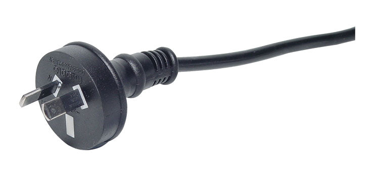 2m 7.5A 2 Pin Black Bare Ends Mains Power Cable