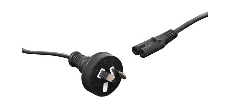 5m Figure 8 C7 2.5A 2 Pin Black Appliance Mains Power Cable