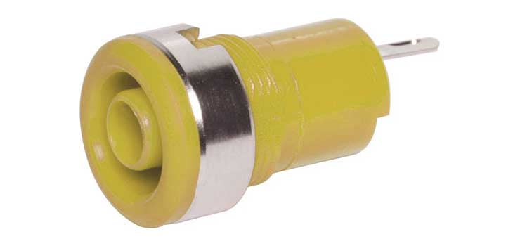 Yellow Safety Type Banana Socket