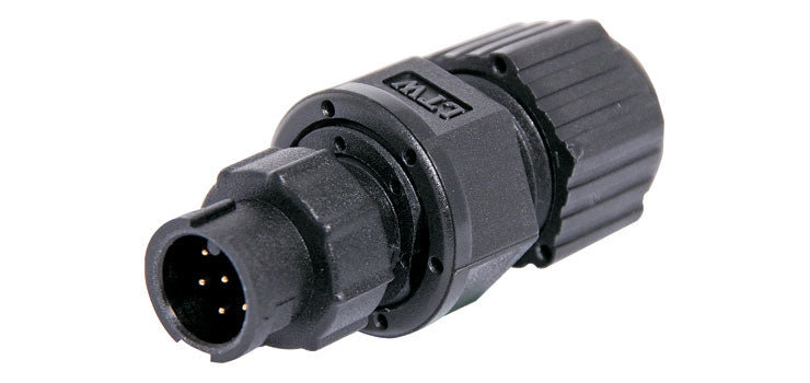 6 Pin 2A Locking Male Line IP67 Waterproof Plug