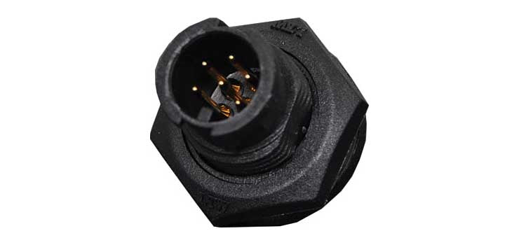 4 Pin 2A Locking Male Chassis IP66 Waterproof Plug