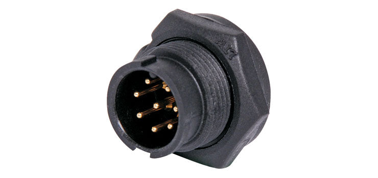 8 Pin 5A Locking Male Chassis IP67 Waterproof Plug