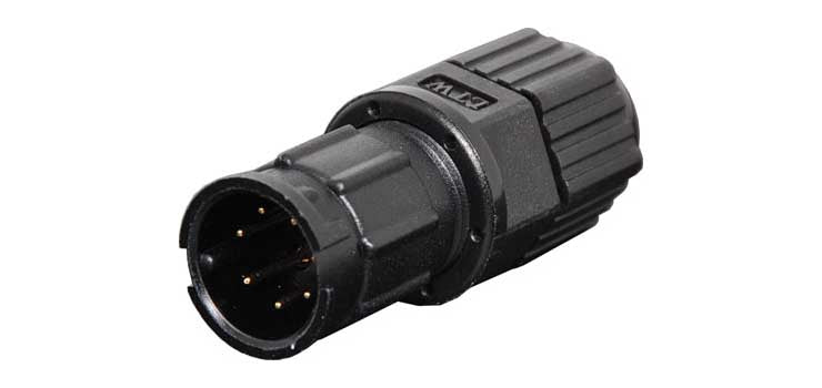 7 Pin 5A Locking Male Line IP67 Waterproof Plug