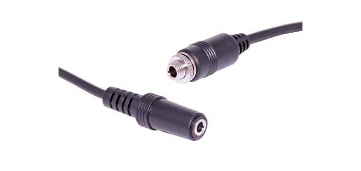 3.5mm Stereo Socket to Socket 160mm Wallplate Fly Lead