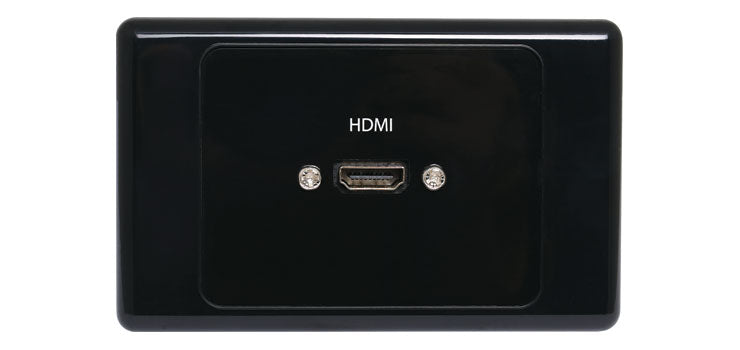 HDMI Single Black Wallplate Dual Cover with Flyleads