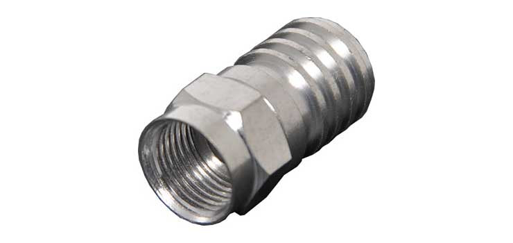 Crimp On RG6 Line Plug F Type Jar 100pcs