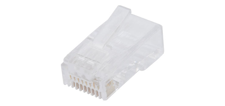 8P8C RJ45 Modular Plug Cat6 Through Hole Pk 100