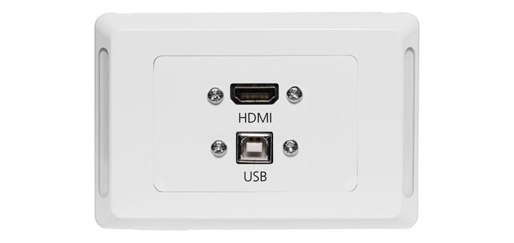 USB B HDMI Wallplate With Socket Flyleads - Clipsal Pro