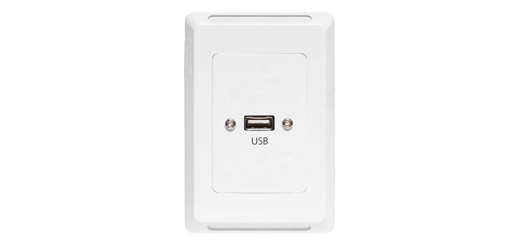 USB A Vertical Wallplate With Flyleads - Clipsal Pro