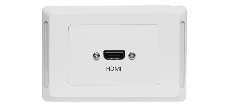 Single HDMI Horizontal Wallplate With Flyleads - Clipsal Pro