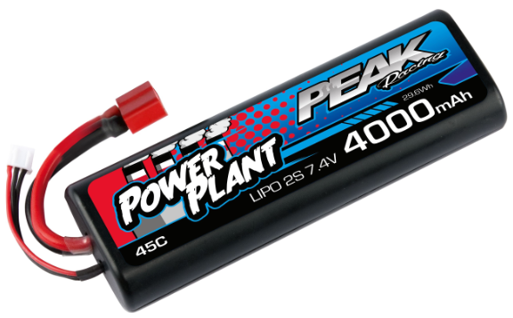 Peak Racing Power Plant Lipo 4000mAh 7.4V 45C PEK00544