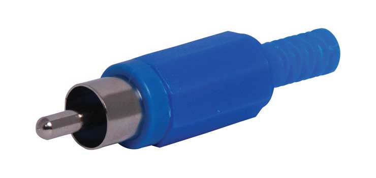 Blue Male Line Plastic RCA