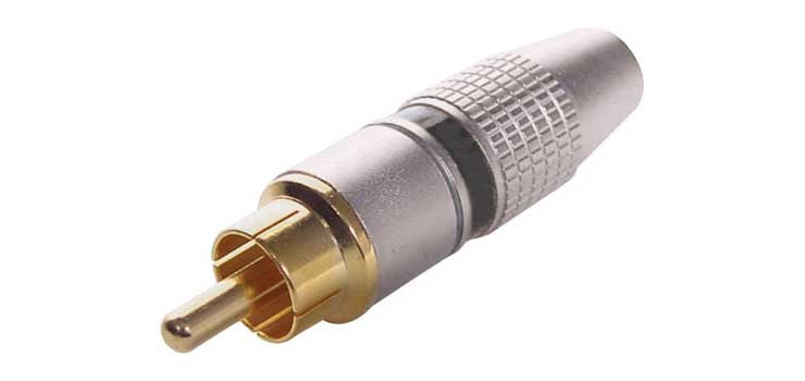 Black 6mm Male Line Gold RCA