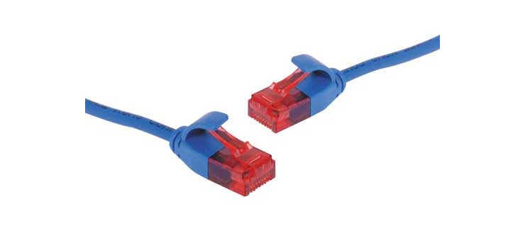 Blue 0.25m Cat6 UTP Ultra Thin Ethernet Patch Cable