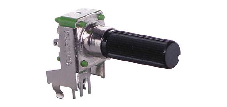 100k Log 18T Spline 9mm Single Horizontal PCB Pot