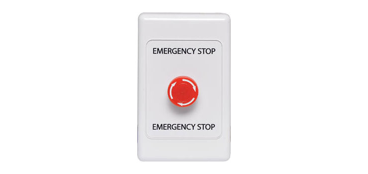 Wallplate Fitted With Push/Twist Emergency Stop Switch