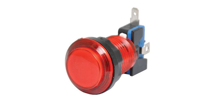 Red Arcade Style Momentary LED Illuminated Switch