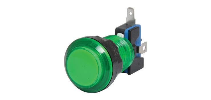 Green Arcade Style Momentary LED Illuminated Switch