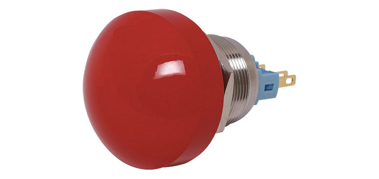 NC/NO Red Industrial IP67 Momentary Pushbutton Stop Switch