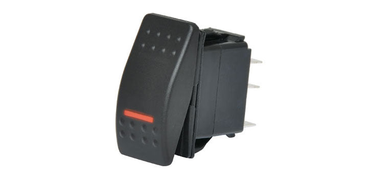 DPST Red Illuminated IP66 Marine 12V/24V Rocker Switch