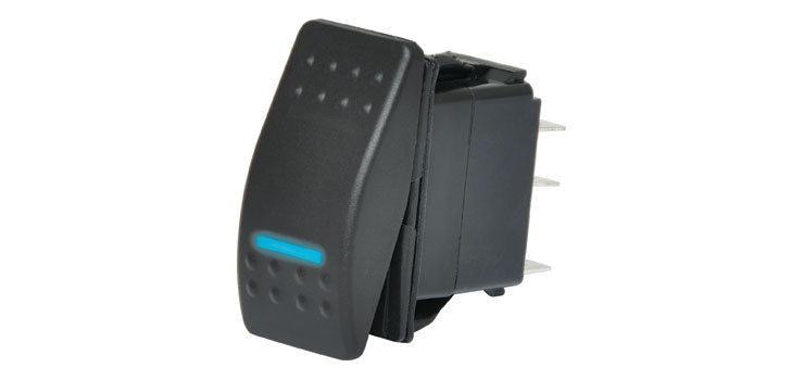 DPST Blue Illuminated IP66 Marine 12V/24V Rocker Switch