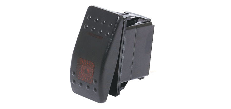 SPST Red Illuminated IP66 Marine 12V/24V Rocker Switch