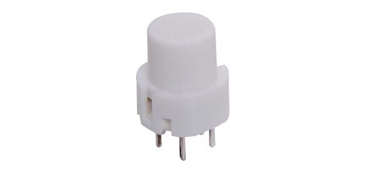 SPST Momentary White PCB Mount Tactile Switch