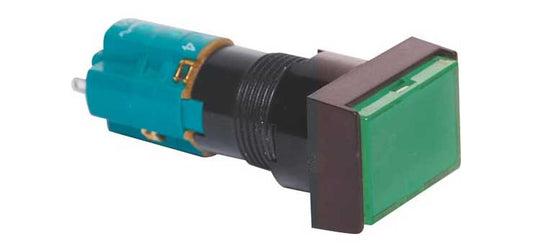 DPST Alt. Green Illuminated Solder Tail Pushbutton Switch