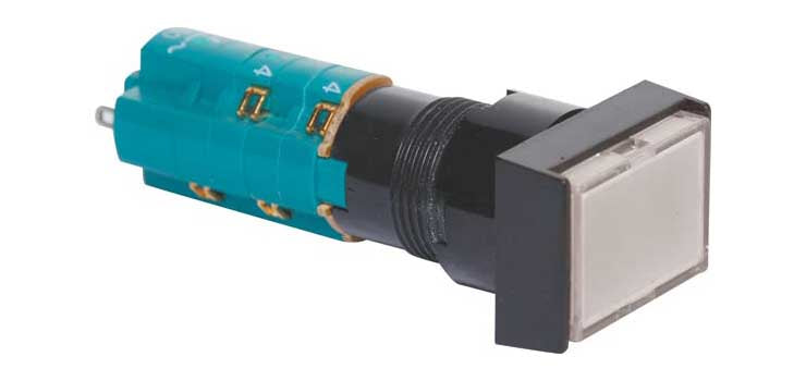 Push Button Switch 4PST Alt. Illuminated Solder Tail White S1736 ...
