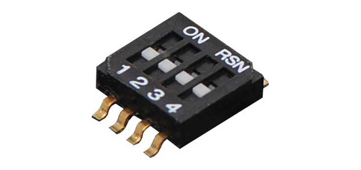 4 Way Half Pitch SMD DIP Switch