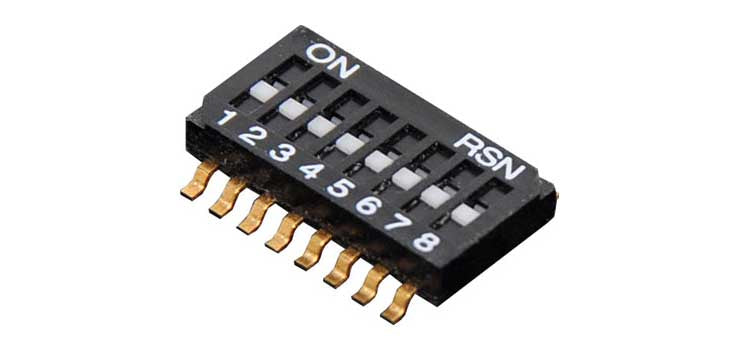 8 Way Half Pitch SMD DIP Switch