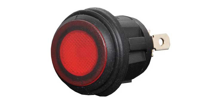 SPST LED 12V 20A IP65 Weatherproof Rocker Switch