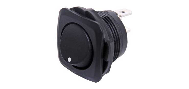 SPST Round (Square Facia) Rocker Switch