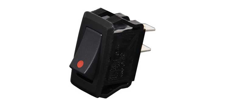 SPST Heavy Duty Red Rocker Switch