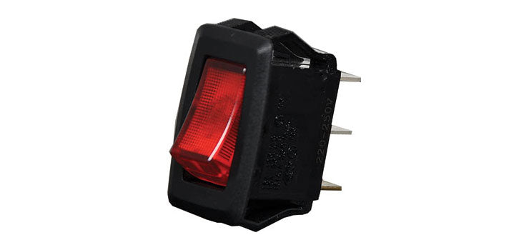 SPST Heavy Duty Red Illuminated Rocker Switch