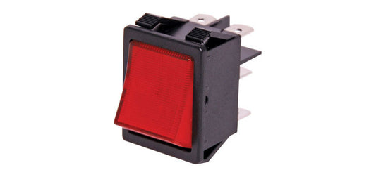 DPDT Heavy Duty Red Illuminated Rocker Switch