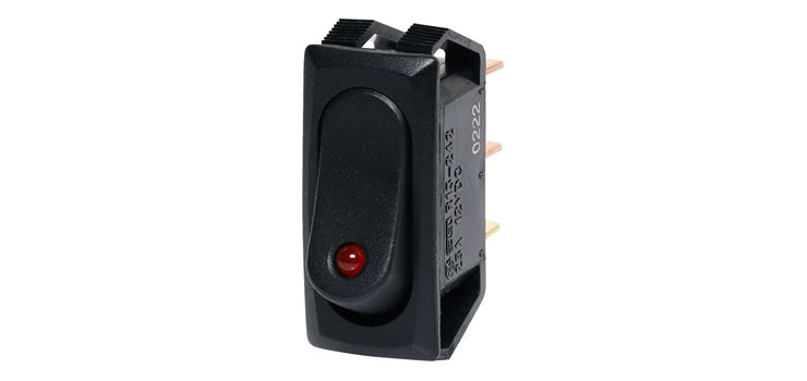 SPST Low Voltage Slim Red LED Rocker Switch