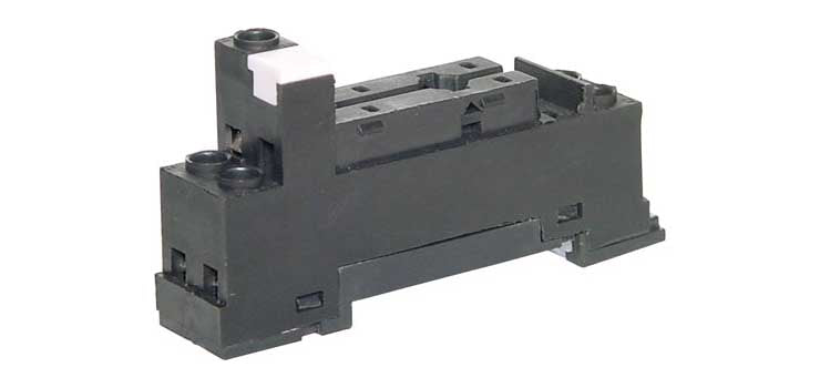 SPDT 10A DIN Rail Mount Relay Cradle Base