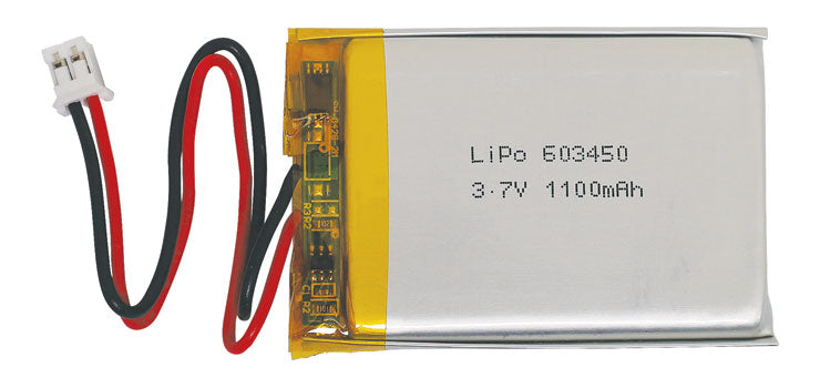 3.7V 1100mAh Polymer Lithium Ion Battery (LiPo)