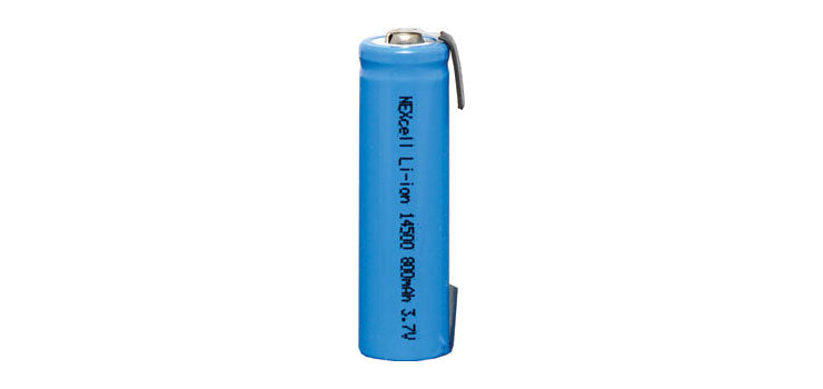 14500 800mAh Lithium Ion Rechargeable Battery with Tags